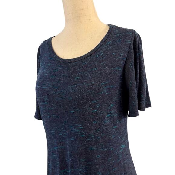 Dolan Left Coast Collection Blue Dress Size 8 Lined Handkerchief Hem Ruffle - Picture 3 of 13